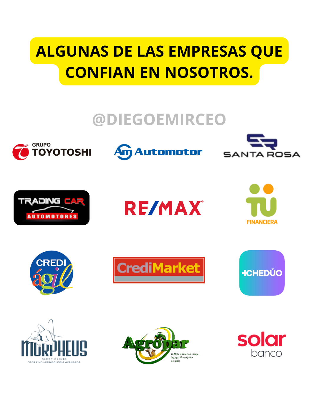 Algunas de las empresas que confían en nuestro sistema de Meta Ads con Inteligencia Artificial